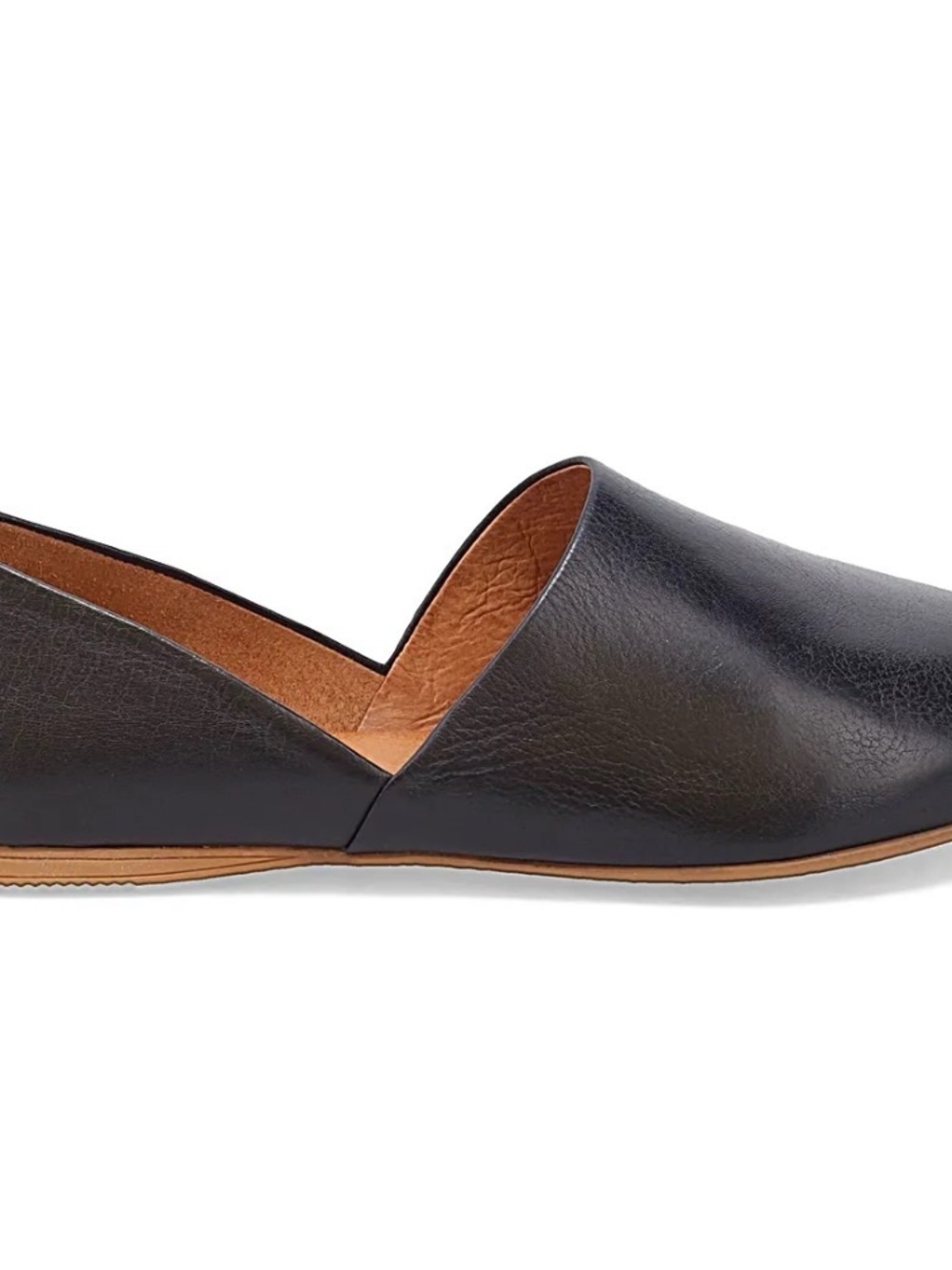 Miz Mooz Women’s kimmy Black Leather Slip-On Flat Shoes Round Toe EU 38 US 7.5